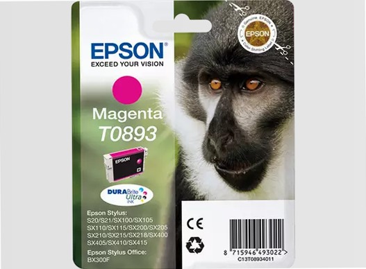 Singlepack Magenta T0893 DURABrite Ultra Ink