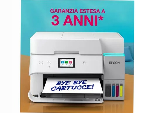 EcoTank ET-4956 Stampante multifunzione bianca A4 Wi-Fi con serbatoi di inchiostro, fino a 3 anni di inchiostro inclusi 250fogli 35ppm
