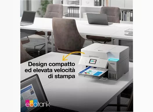 EcoTank ET-4956 Stampante multifunzione bianca A4 Wi-Fi con serbatoi di inchiostro, fino a 3 anni di inchiostro inclusi 250fogli 35ppm