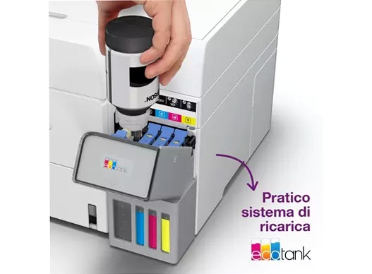 EcoTank ET-4956 Stampante multifunzione bianca A4 Wi-Fi con serbatoi di inchiostro, fino a 3 anni di inchiostro inclusi 250fogli 35ppm