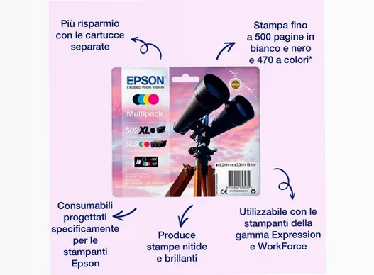 Cartucce inchiostro Epson Binocolo 502