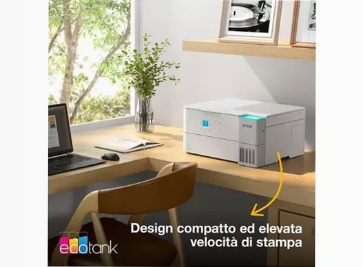 EcoTank ET-2956 Stampante multifunzione bianca A4 Wi-Fi con serbatoi di inchiostro, fino a 3 anni di inchiostro inclusi 100fogli 33ppm