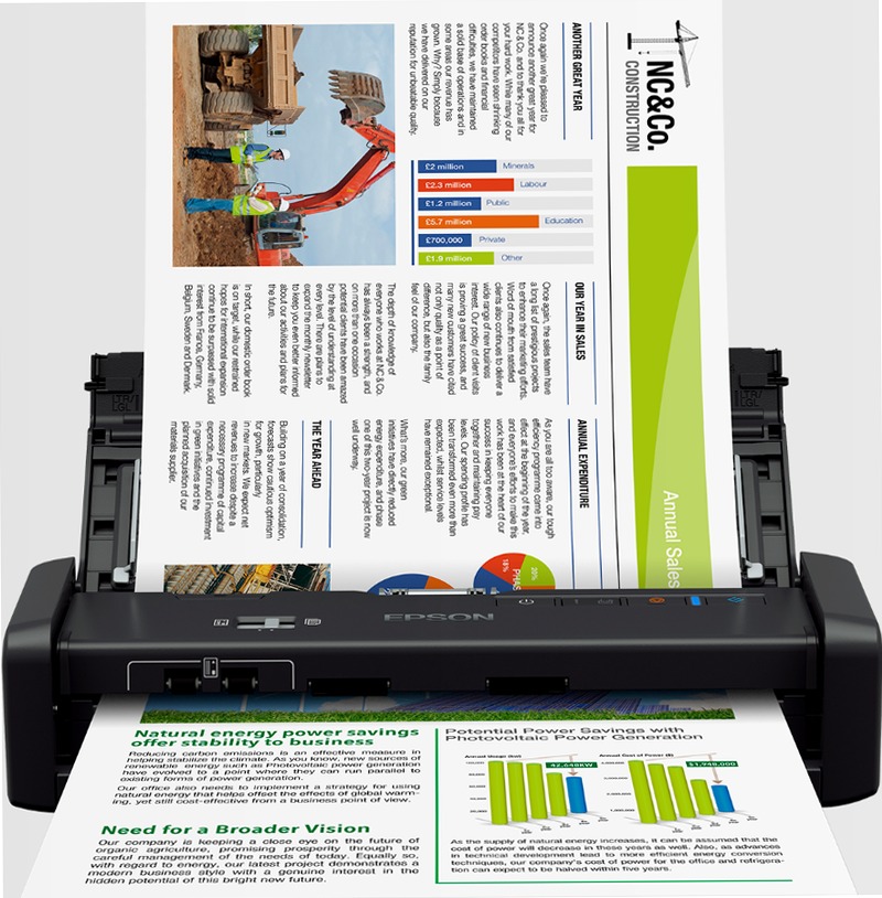 Epson Workforce DS-360W - Scanner veloce e portatile