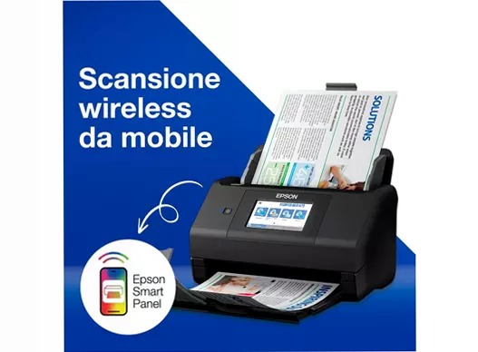 Scanner WorkForce ES-580W A4 fronte/retro automatico con Wi-Fi e touchscreen di facile utilizzo.