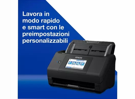 Scanner WorkForce ES-580W A4 fronte/retro automatico con Wi-Fi e touchscreen di facile utilizzo.