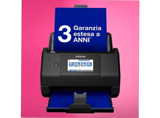 Scanner WorkForce ES-580W A4 fronte/retro automatico con Wi-Fi e touchscreen di facile utilizzo.