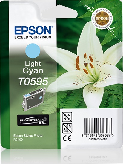 Singlepack Light Cyan T0595 Ultra Chrome K3