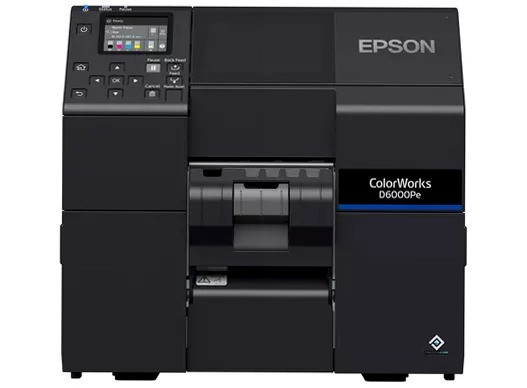 Stampante per etichette a inchiostro dye ColorWorks CW-D6000Pe, etichette con larghezza da 50 a 112 mm