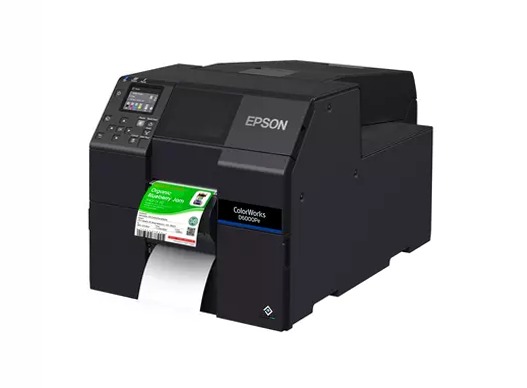 Stampante per etichette a inchiostro dye ColorWorks CW-D6000Pe, etichette con larghezza da 50 a 112 mm