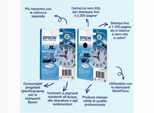 Cartucce di inchiostro originali Epson DURABrite Ultra Sveglia (27)