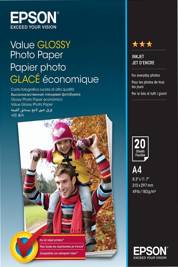 Carta Fotografica Lucida A4 - Value Glossy