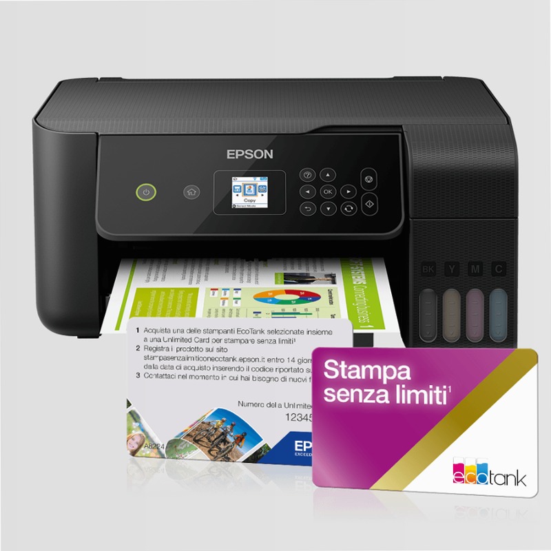 EcoTank ET-2720 Unlimited 100fogli 33ppm