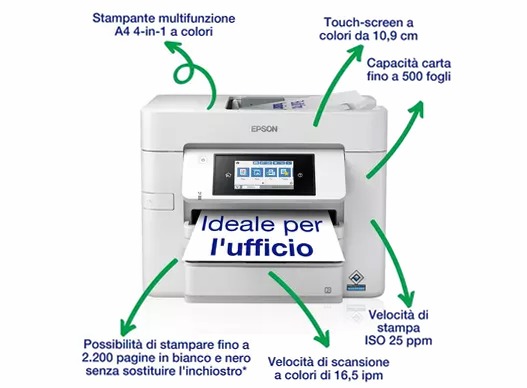 WorkForce Pro WF-C4810DTWF - Stampa Alta Qualità A4 500fogli 36ppm