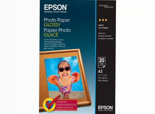 Epson A3 Glossy Photo Paper 200gsm, 20 sheets