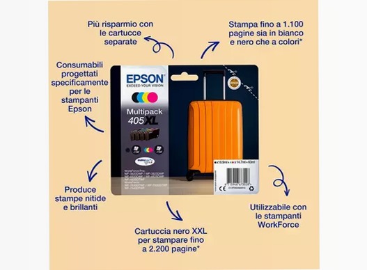 Cartucce di inchiostro originali Epson DURABrite Ultra Valigia 405