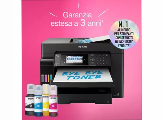 Stampante multifunzione A3+ Wi-Fi con serbatoi di inchiostro e fax EcoTank ET-16650 550fogli 32ppm