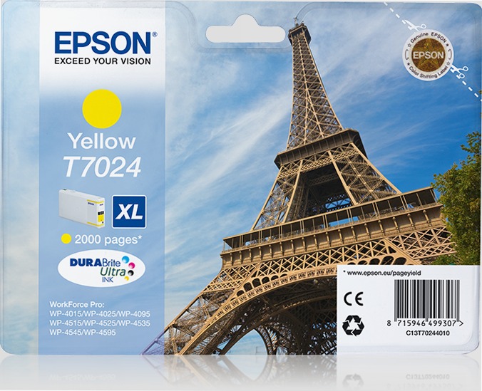 WP4000/4500 Series Ink Cartridge XL Yellow 2k