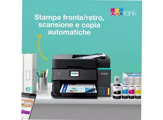 EcoTank ET-4955 stampante multifunzione A4 Wi-Fi con serbatoi di inchiostro, fino a 3 anni di inchiostro inclusi 250fogli 35ppm