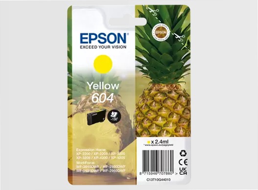 Singlepack Yellow 604 Ink