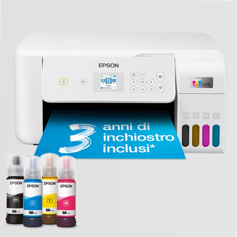 Stampante multifunzione EcoTank ET-2826 100fogli A4 Inkjet 33ppm