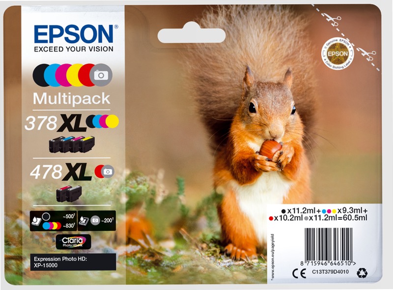 Multipack 6-colours Claria Photo HD Ink