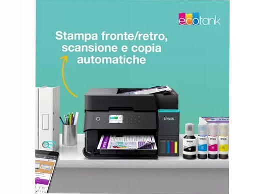 EcoTank ET-3950 stampante multifunzione A4 Wi-Fi con serbatoi di inchiostro, fino a 3 anni di inchiostro inclusi 250fogli 35ppm