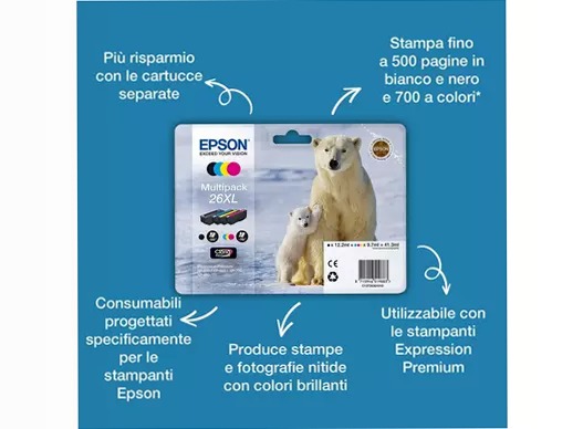 Multipack 4-colours 26XL EasyMail