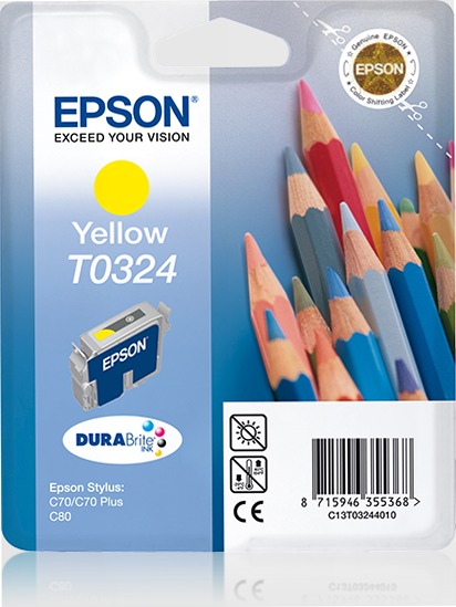 Singlepack Yellow T0324 DURABrite Ink