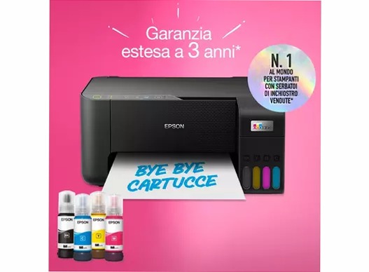 EcoTank ET-2864 stampante multifunzione A4 Wi-Fi con serbatoi di inchiostro, fino a 3 anni di inchiostro inclusi 100fogli 33ppm