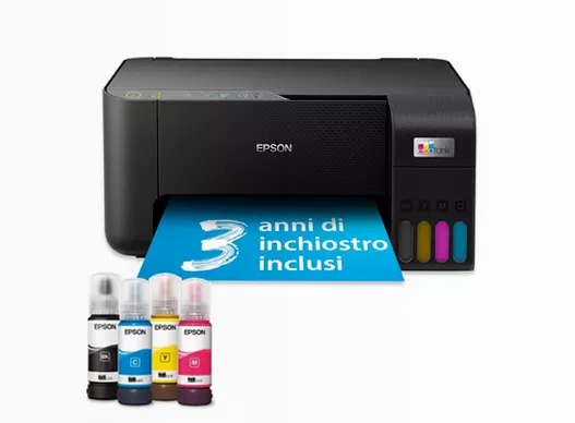 EcoTank ET-2864 stampante multifunzione A4 Wi-Fi con serbatoi di inchiostro, fino a 3 anni di inchiostro inclusi 100fogli 33ppm