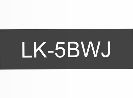 Matte Tape – Black/White 18mm (8m) – LK-5BWJ