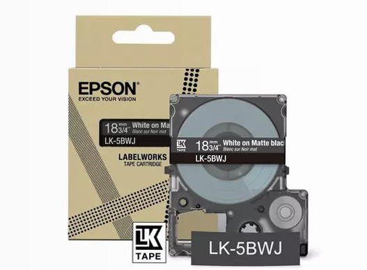 Matte Tape – Black/White 18mm (8m) – LK-5BWJ