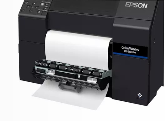 Stampante per etichette a inchiostro dye ColorWorks D6000, etichette con larghezza da 50 a 112 mm