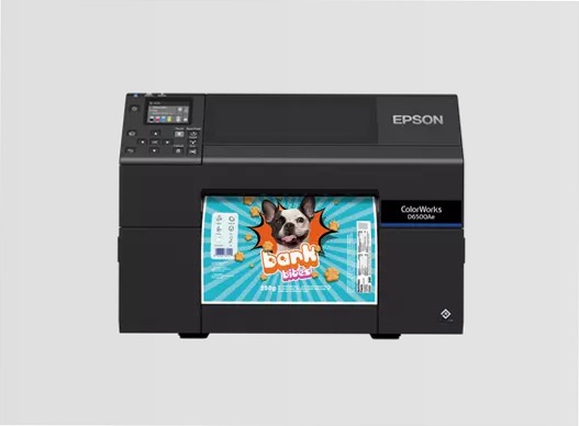 Stampante per etichette a inchiostro dye ColorWorks D6000, etichette con larghezza da 50 a 112 mm