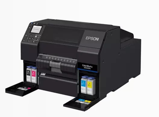 Stampante per etichette a inchiostro dye ColorWorks D6000, etichette con larghezza da 50 a 112 mm