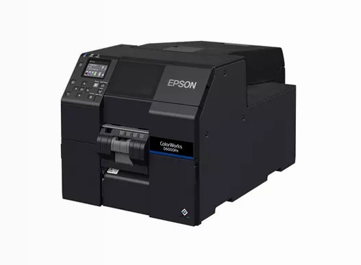 Stampante per etichette a inchiostro dye ColorWorks D6000, etichette con larghezza da 50 a 112 mm