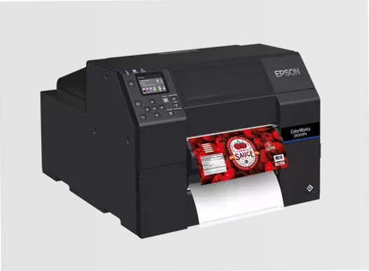 Stampante per etichette a inchiostro dye ColorWorks D6000, etichette con larghezza da 50 a 112 mm
