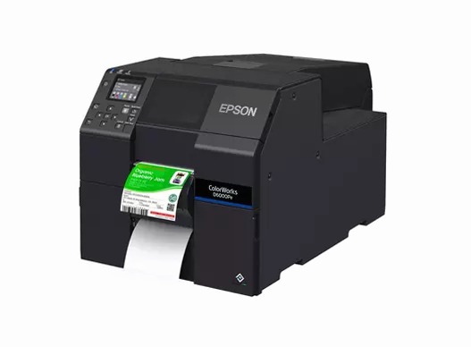 Stampante per etichette a inchiostro dye ColorWorks D6000, etichette con larghezza da 50 a 112 mm