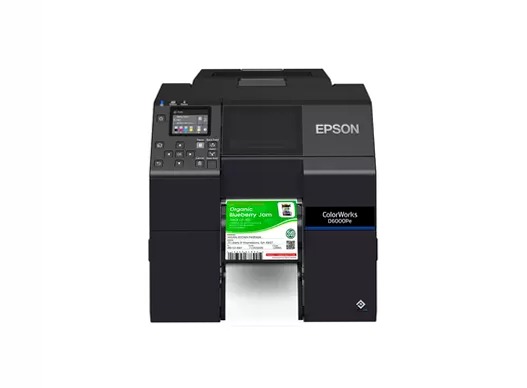 Stampante per etichette a inchiostro dye ColorWorks D6000, etichette con larghezza da 50 a 112 mm