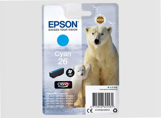 Singlepack Cyan 26 Claria Premium Ink