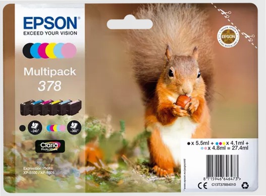 Multipack 6-colours 378 Claria Photo HD Ink