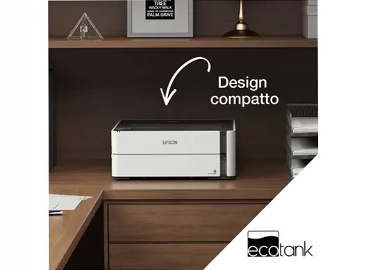 Stampante con serbatoio di inchiostro Wi-Fi A4 monocromatica EcoTank ET-M1170 250fogli 39ppm