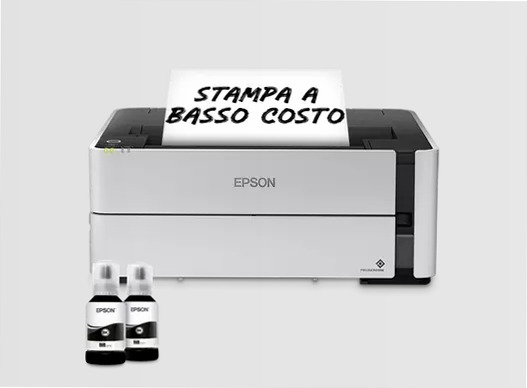 Stampante con serbatoio di inchiostro Wi-Fi A4 monocromatica EcoTank ET-M1170 250fogli 39ppm
