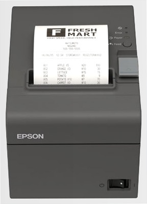 Epson TM-T20II (002): Built-in USB + Serial, PS, EDG, EU Termica