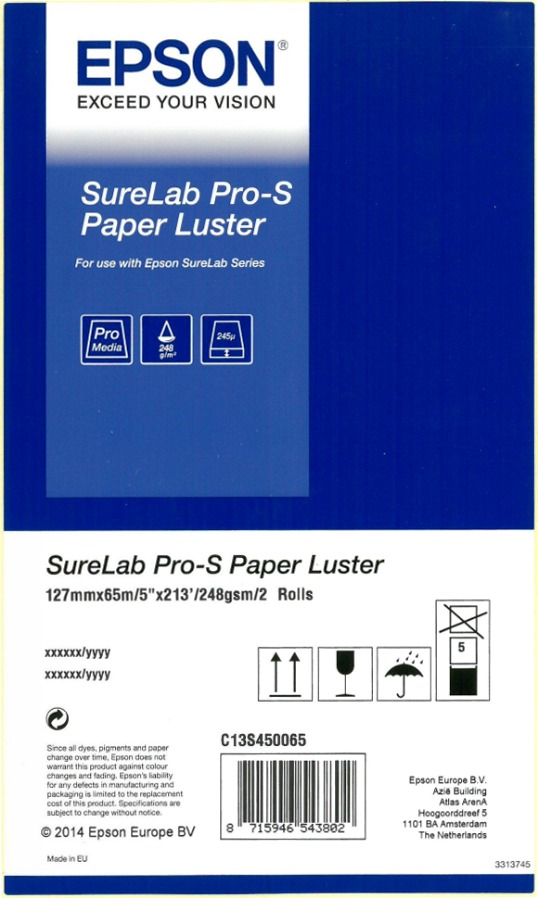 SureLab Pro-S Paper Luster BP 5x65 2 rolls