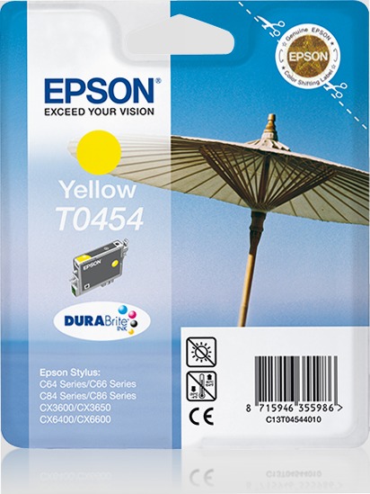 Singlepack Yellow T0454 DURABrite Ink