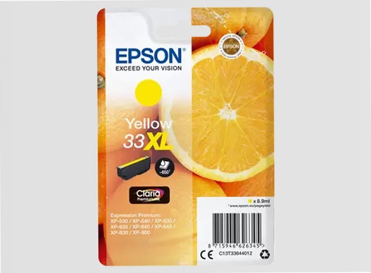 Singlepack Yellow 33XL Claria Premium Ink