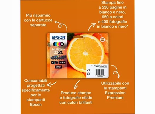 Singlepack Yellow 33XL Claria Premium Ink