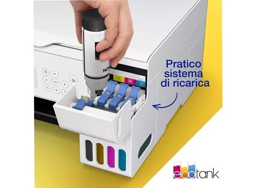 EcoTank ET-2876 stampante multifunzione A4 Wi-Fi con serbatoi di inchiostro, fino a 3 anni di inchiostro inclusi 100fogli 33ppm
