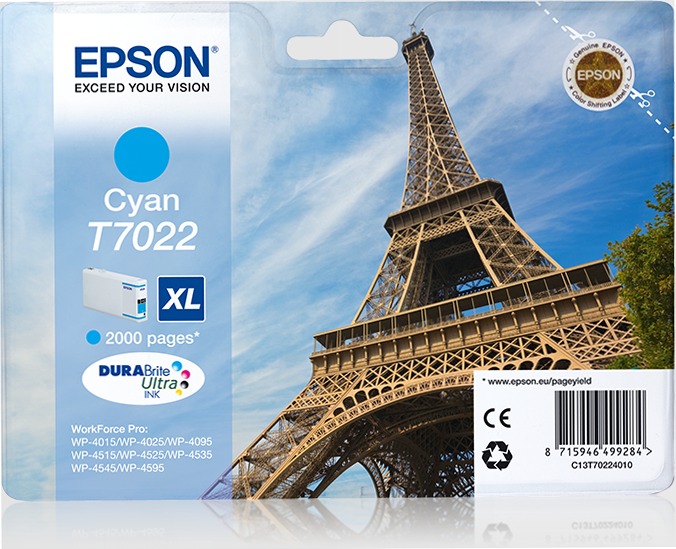 WP4000/4500 Series Ink Cartridge XL Cyan 2k